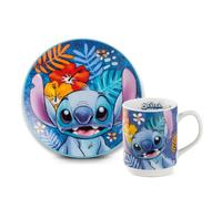Egan Set Piatto Dessert + Mug Stitch Blu
