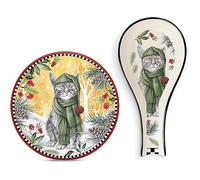 Egan Set sotto pentola e poggia mestolo Natalizio raffigurato Un Gatto. La referenza è: 120155