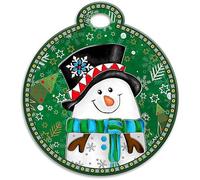 Egan Sottopentola Collezione Natale. Sottopentola in Ceramica Smaltata con Pupazzo di Neve di Colore Verde. Le Misure Sono 17x19 cm. La referenza è 120101