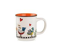 Egan Tazza Collezione Cocoricò. Oggetto Realizzato in Porcellana di Colore Arancione. La referenza è 228010.