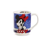 Egan Tazza impilabile Minnie Mouse, 350 ml, tazza da caffè in porcellana, collezione Disney "Minnie I Am", design blu, adatta al microonde e alla lavastoviglie, regalo carino per gli amanti del caffè