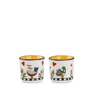 Egan Tazzine da caffè Collezione Cocoricò. Oggetto Realizzato in Porcellana di Colore Giallo. La referenza è 228015.