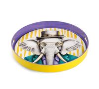 Egan Tray Human Essence - Vassoio grande in porcellana per caffè, tè e snack, 37 cm, elegante pezzo decorativo da cucina, resistente al calore, lavabile in lavastoviglie, di lusso per la casa e la