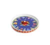 Egan Vassoio rotondo Love - Piatto da portata in porcellana Bone China da 20 cm per caffè, tè e snack - Accessorio decorativo da cucina, resistente al calore, lavabile in lavastoviglie, stoviglie