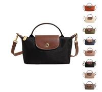 eganten Mini borsa a tracolla da donna, effetto blocco colore, borsa quadrata in tinta unita con tracolla regolabile, borsa a tracolla, Nero , taglia unica