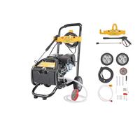 EGBNSY Idropulitrice Professionale, Idropulitrice a Scoppio, Idropulitrice 200 Bar con Motore 7.5HP, Filtro Integrato e Tubo 8m, Pulivapor Alta Pressione per Pulire Auto, Cortili, Tetti e Pavimenti