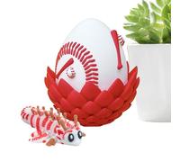 Egg 3D Printed, Desk Fidget Toy, 2.72 Inches Articulated Dragon with Display Egg, Desk Toy, Creative Decor Piece, Fantasy Model for Enhancing Focus Relaxation Visual Interest In Work Living