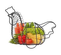 Egg Basket For Collecting Eggs - 26,5 x 34 x 22 cm Chicken Shaped Wire Egg Basket | Large Capacity Gathering Baskets Practical And Multifunctional For Food Fruit And Eggs, Kitchen Storage Baskets