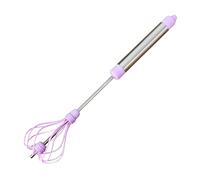 Egg Beater, Semi Automatic Hand Mixer, 12.2x2.76 Inches Press Down Design, Lightweight Compact Mixer, Ideal for Home Baking Dining Room Gathering Restaurant Soups and More