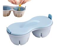 Egg Boiler Microwave - 2 Cavity Breakfast Cooker Nonstick, Design with Heat Resistant Lid for Quick Cooking Durable BPA Free Kitchen Gadget Microwave Safe Poached Egg Maker for Home Use