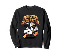 Egg Cited Goose Cute Animal Easter Pun per Gli Amanti delle oche Felpa