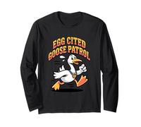Egg Cited Goose Cute Animal Easter Pun per Gli Amanti delle oche Maglia a Manica