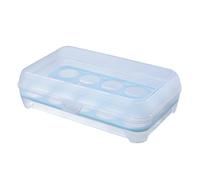 Egg Container for Refrigerator - 15 Grids Egg Tray Dispenser for Refrigerator, Égg Tray Carriage Dispenser, Ègg Storage Container Ţray f́or Picnic, Travel, Kitchen, Camping