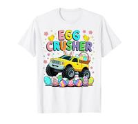 Egg Crusher Cute Boys Girls Easter Monster Truck Theme Maglietta