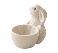 Egg Cup Holder - 3.35 Egg Cups For Kitchen | Ceramic Rabbit Design - Cute Rabbit Еggholder For Boiled Eggs Stable Base Kitchen Dining Table Accessory For Brunch Serving And Home Use