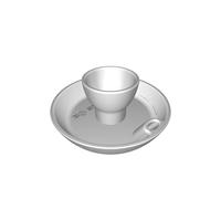 Egg Cup Holder with Spoon Rest and Shell Disposal Container for Breakfast Set