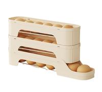 Egg Fridge Organizer, Rolling Eggs Container For Fridge, Space-saving Egg Organizer, Auto Rolling Egg Tray, Fridge Egg Rack, Multi-tier Egg Holder, Kitchen Egg Storage, Egg Storage Box For Fridge,