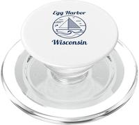 Egg Harbor Wisconsin Sailboat and Waves Nautical PopSockets PopGrip per MagSafe