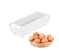 Egg Holder - 27 x 11,5 x 7,5 cm, frigorifero Egg Storage,10 Grids Storage Holder With Lid | Stackable Organizer per Fridge, Grande Capacity Chicken Eggs Contenitore per cucina e organizzazione