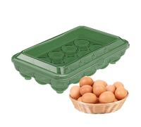 Egg Holder - 27 x 11,5 x 7,5 cm, frigorifero Egg Storage,10 Grids Storage Holder With Lid | Stackable Organizer per Fridge, Grande Capacity Chicken Eggs Contenitore per cucina e organizzazione