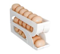 Egg Holder For Fridge - 3 Tiers Automatic Rolling Egg Container | Rack Food Holder, For Meal Prep Pantry Cooking Food Storage Lunch Prep Kitchen.