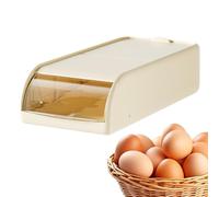 Egg Holder For Fridge - ABS+PET, Auto Rolling Refrigerator Egg Organizer, Sliding Storage Container | Space Saving Dispenser Tray, Kitchen Fridge Rack, Countertop Drawer Storage For Home Restauran