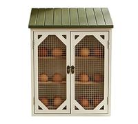Egg Holder - Rustic Storage Cabinet, Double Doors, Ventilated Wire Mesh Window Egg Box, Organized Kitchen Pantry Container For Cabin Coop Farm Market Grocery Store Home Display Accessory