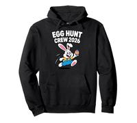 Egg Hunt Crew 2026 Bunny Runny Running Easter Art Felpa con Cappuccio
