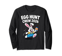Egg Hunt Crew 2026 Bunny Runny Running Easter Art Maglia a Manica