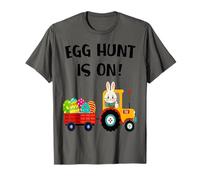 Egg Hunt Is On Tractor Uova di Pasqua Carino Ragazzi Bambini Bambino Maglietta