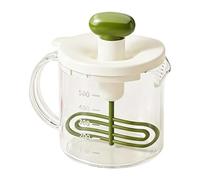Egg Mixing Cup - Clear Hand Press Type Kitchen Gadget | Manual Press Whisk Mixing Strainer Cup, Batter Whisking Container, Breakfast Preparation Shaker for Home Dorm Apartment Daily Baking Cooking Cre