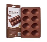 Egg Molds For Baking - 8 Cavity Food Grade Silicone Mould, Reusable Flexible Tray, Non Stick Easy Release, Heat Resistant Design, Kitchen Tool | Egg Molds For Candy Jelly Pastries