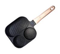 Egg Pan - Portable Breakfast Skillet | Frying Pancake Pan Egg Skillet Nonstick, 3-Section Cookware Kitchen Supplies For Induction Electric Stove Restaurant Home Cooking Bistecca Sandwich BBQ