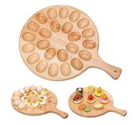 Egg Platter Holder - Circular Deviled Egg Stand, Removable Serving Dish With Sturdy Grip, Multi-Purpose Food Tray, Elegant Display Solution For Home, Buffet, Entertaining