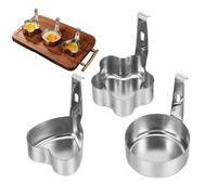 Egg Poaching Cups - Reusable Non-Stick Stainless Steel Molds | Egg Poaching Cups, 3-Piece Non-Stick Stainless Steel Hangable Molds For Breakfast, Brunch, Pots, Steamers And Cooktops