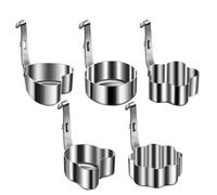 Egg Ring Set, Frying Griddle Shapers, Nonstick Stainless Steel, 5-Piece Cooking Tool Kit, for Pancakes, Burgers, Omelettes, Crumpets, English Muffins, Flapjacks, Breakfast Prep