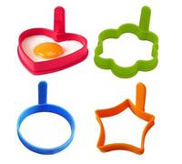 Egg Rings, Non-Stick Egg Shaper Cooking Ring, Heat Resistant Silicone Molds for Frying Pan, Crumpets, Omelettes, Burgers, Sandwiches, Breakfast Meal Prep, Kitchen, Home, Brunch Use