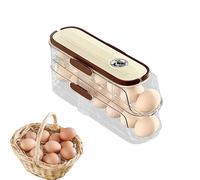 Egg Rolling Rack, Convenient Egg Holder, Automatic Dispenser with Smooth Mechanism, Space Saving Organizer, Fridge Storage Gear with Easy Access, Cooking Supplies for Eggs Breakfast