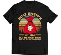 Egg Shen's EST 1986 Six Demon Bag Big Trouble in Little China Men's Cotton T-Shirt Black Shirt Top Tee XL