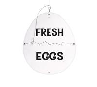 Egg Sign - Vintage Metal Rustic Wall Decor | Farmhouse Sold Out Chicken Coop Kitchen Garden Patio Market Stall Decorative Farm Egg Hanging Art Sign for Indoor, Outdoor Use