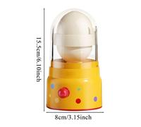 Egg Spinner - Manual Pull Mixer for Shell-Free Blending, Fast Blend with Whisk Function, Shaker for Home Kitchen and Travel Use, Transparent Body, Compact Packaging, 4.3 Inches