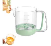 Egg Stirring Cup Hand-Pressed Semi-Automatic Whisk with Scale，Green | Semi-Automatic Egg Mixing Cup,Multifunctional Hand Push Mixer,Hand-Pressed Mixing Cup Egg Beater for Baking & Cooking