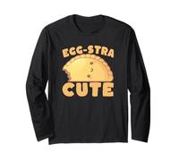 Egg-Stra Carino Divertente Pun Kawaii Pasticceria Maglia a Manica