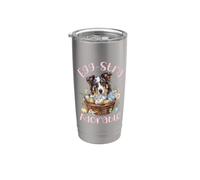 Egg-stra - Cestino pasquale adorabile pastore australiano Bicchiere termico in acciaio inox doppia parete