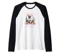 Egg-stra - Cestino Pasquale con Motivo Floreale con Bulldog Francese Maglia con Maniche Raglan