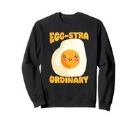 Egg-Stra, Simpatico Gioco di Parole a Forma di Uovo Fritto Felpa