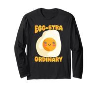 Egg-Stra, Simpatico Gioco di Parole a Forma di Uovo Fritto Maglia a Manica