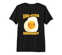 Egg-Stra, Simpatico Gioco di Parole a Forma di Uovo Fritto Maglietta Premium