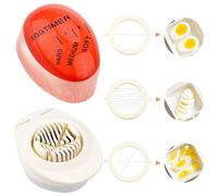 Egg Timer Ruikdly - Timer per uova, con tagliauova, con timer rosso e sensibile al calore, cambia il bollitore per uova, scegli la maturità delle uova in base alla temperatura e ai cambiamenti di