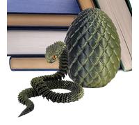 Egg Toy - Polylactic Acid, Standard Size Snake Egg Toy Articolated and Glow-in-The-Dark | 3D Printed Fidget Snake Interactive Plaything, Novelty Animal Toys For Kids, Teens, Animal Lovers